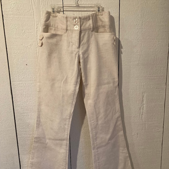 Bebe Corduroy Pants Off White Size 0 NWOT - Picture 12 of 16